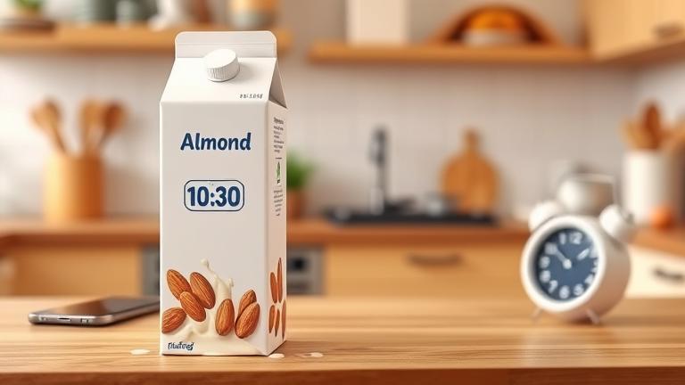 how long can almond milk be left out?