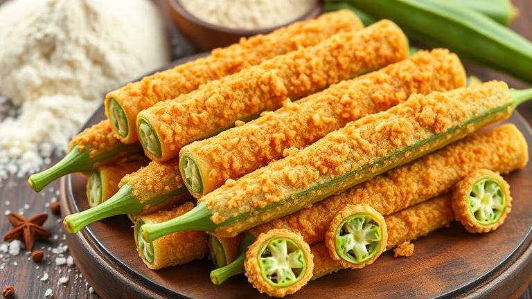 what is fried okra made of?