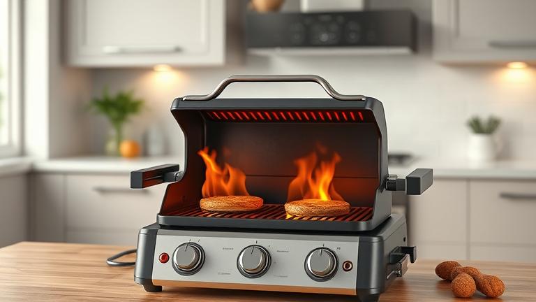 can an electric grill catch fire?