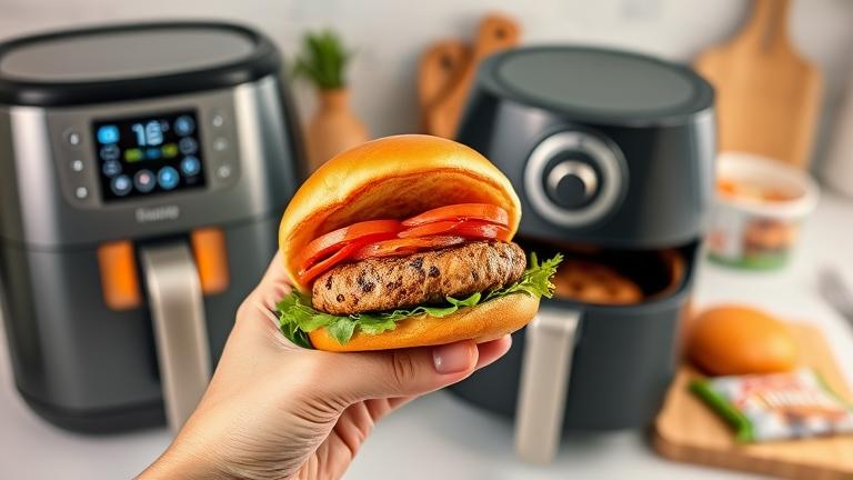 how long do you air fry frozen turkey burgers?