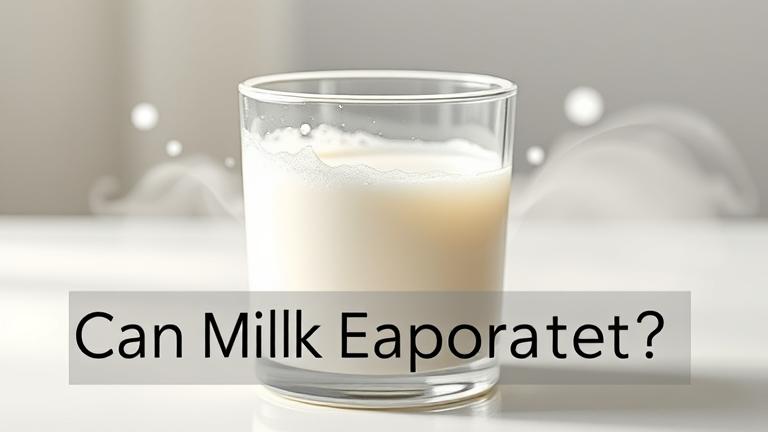 can milk evaporate?