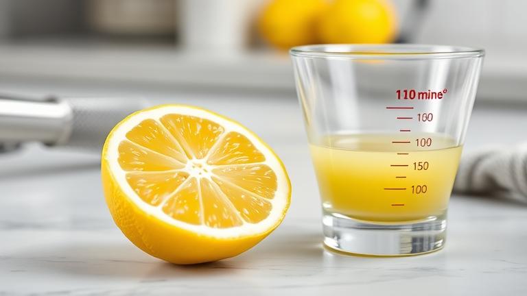 how much juice is equal to half a lemon?