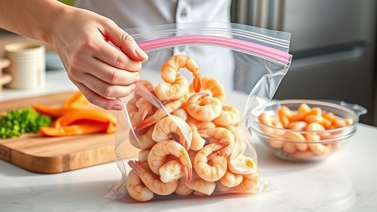 how to freeze cooked shrimp?