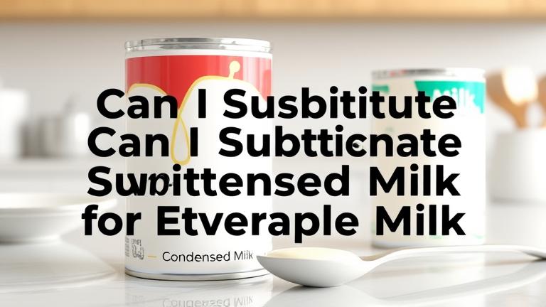 can i substitute sweetened condensed milk for evaporated milk? - Test ...