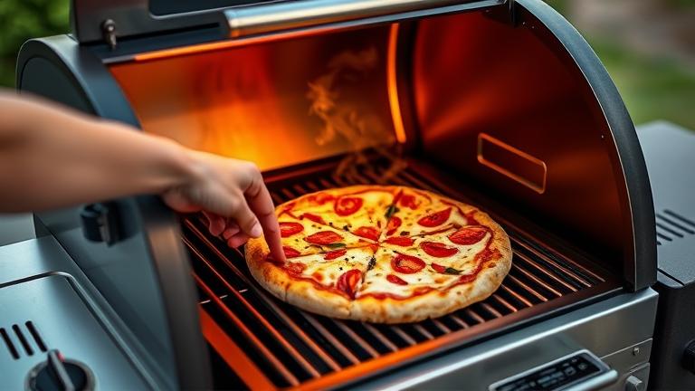 how do you cook frozen pizza on a pellet grill?