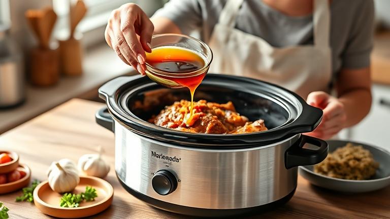 Can I Put marinade in the crockpot?