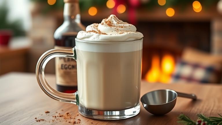 how much rum to add to eggnog?