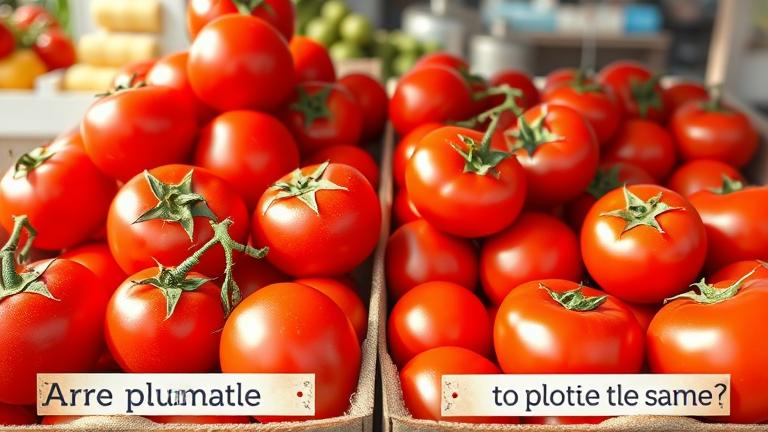 are plum and roma tomatoes the same?