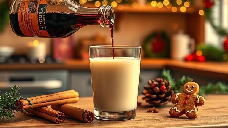 what happens when adding rum to eggnog?