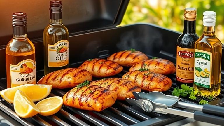 what oil is best for grilling chicken?