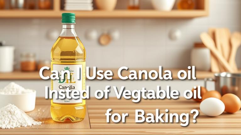 can i use canola oil instead of vegetable oil for baking?