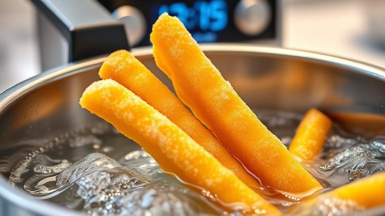 how long do frozen fries take to deep fry?