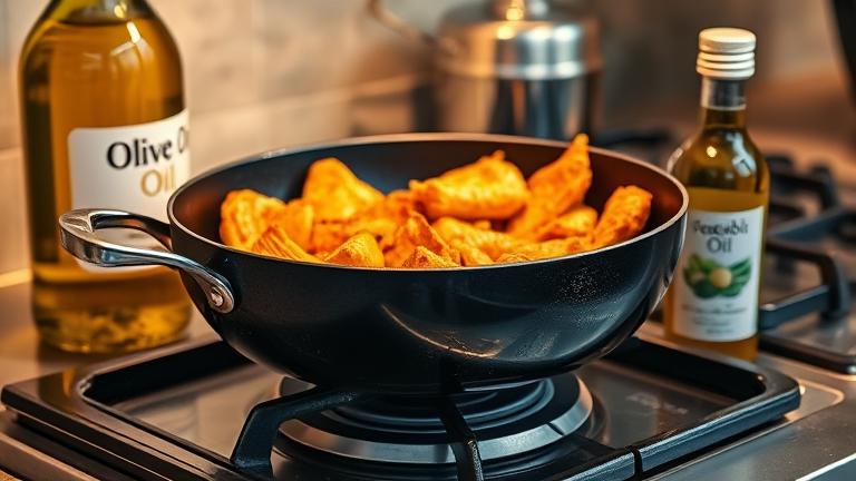 can you fry with olive oil instead of vegetable oil for frying? - Test