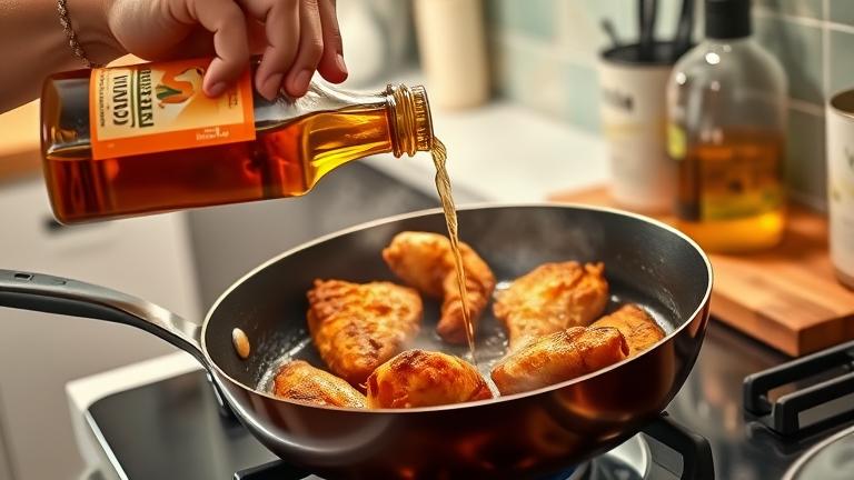 can you mix oils when frying chicken?