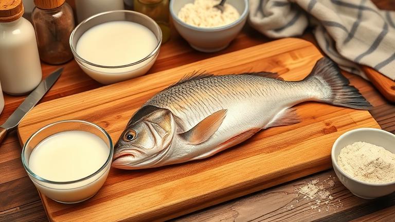 what do you soak catfish in before frying?