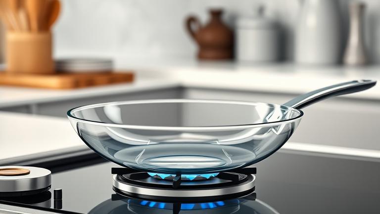 could a frying pan be made of glass or ceramic?