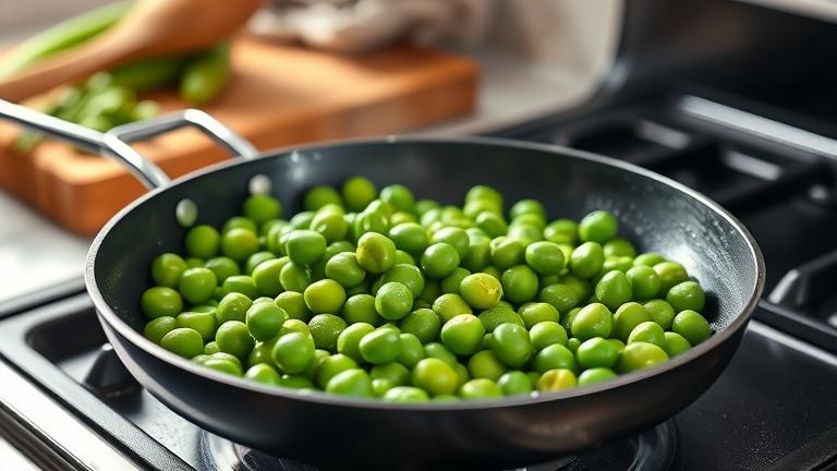 can you pan fry frozen peas?