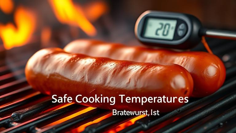 what temperature should bratwurst be cooked to?