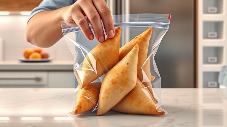 how to freeze samosas?
