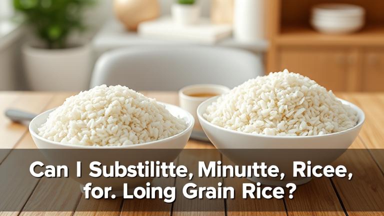 can i substitute minute rice for long grain rice?