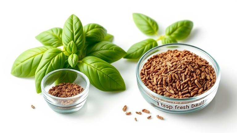 how much dried basil equals fresh?