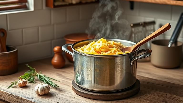 can you cook pasta in chicken broth?