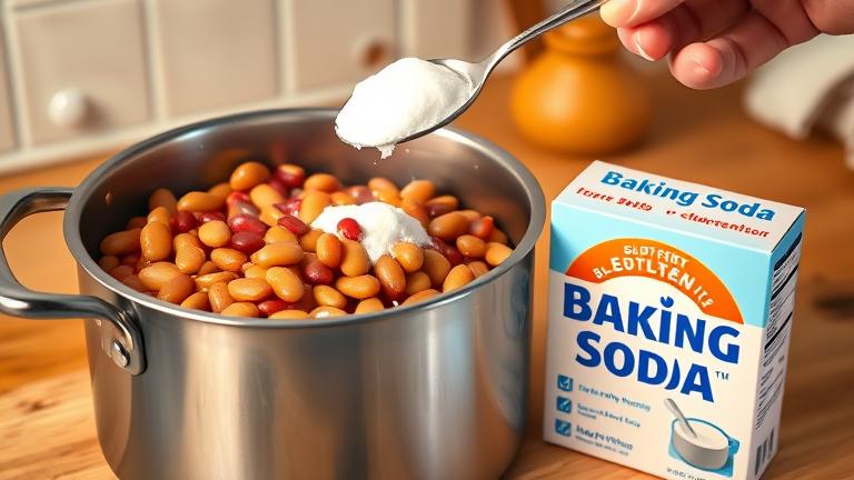 how to soften beans with baking soda?
