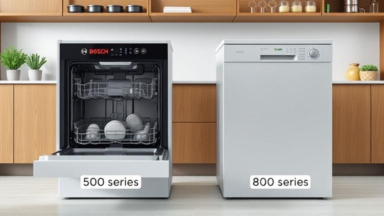 what is the difference between bosch 500 and 800 series dishwashers?