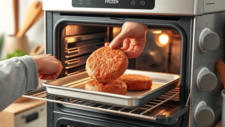 can you cook frozen burgers in the oven?