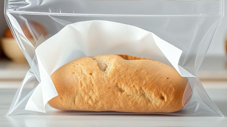 can you freeze bread with paper towels?