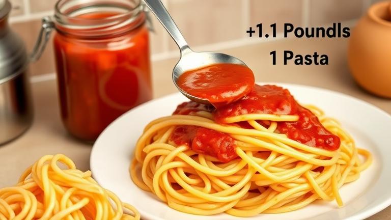 how much sauce do i need for 1 pound of spaghetti?