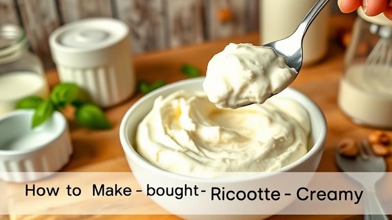 how to make store bought ricotta cheese creamy?