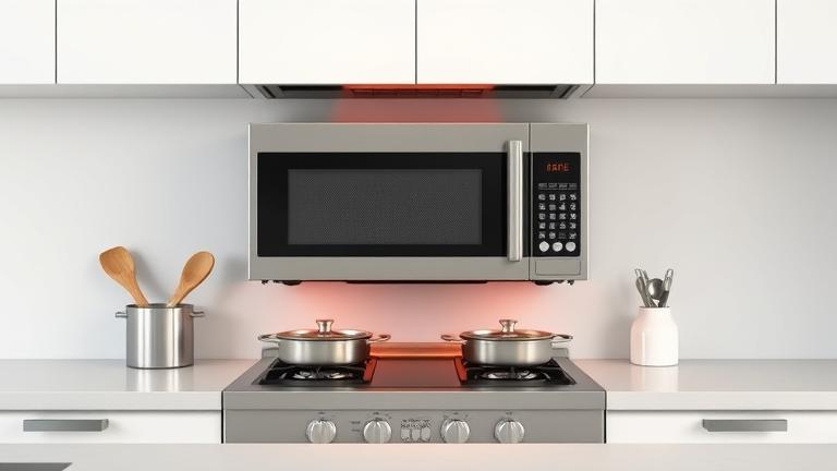 how close can a microwave be to the stovetop?