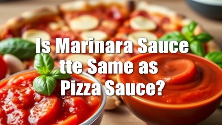 is marinara sauce the same as pizza sauce?