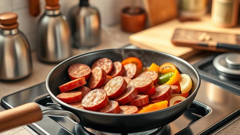 how to cook smoked sausage on the stove?