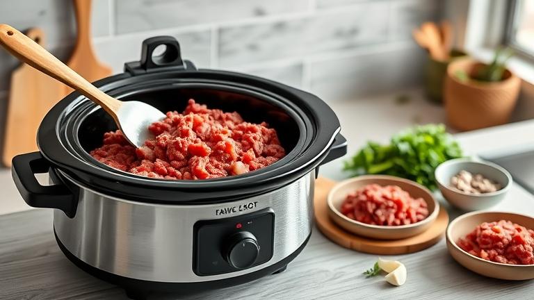 Can You Put Raw Ground Beef In Slow Cooker