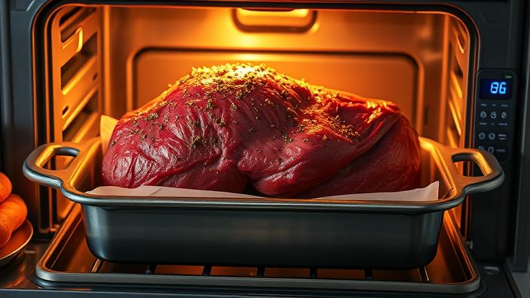 how to cook a frozen beef roast in the oven?