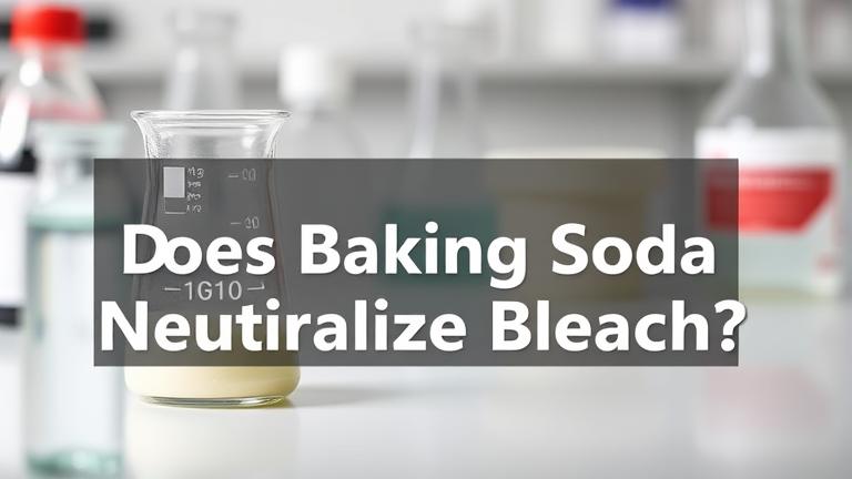 does baking soda neutralize bleach?