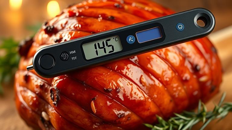 what temperature is a bone in ham cooked?