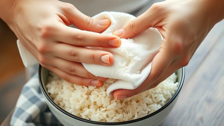 how do you make rice dry after cooking?