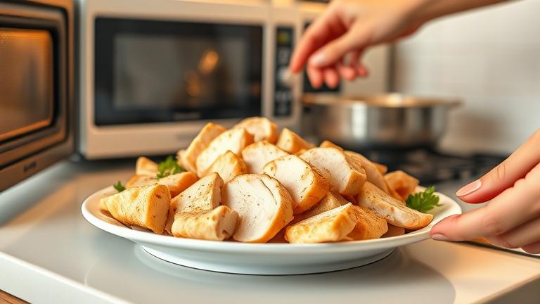how do you heat up already cooked chicken?