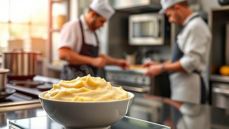 how do restaurants reheat mashed potatoes?