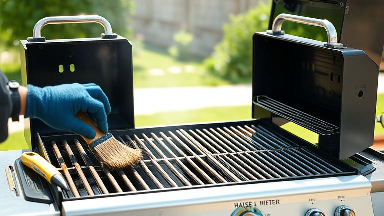 how do you prepare a grill for painting?