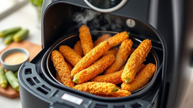 how to cook frozen breaded okra in the air fryer?