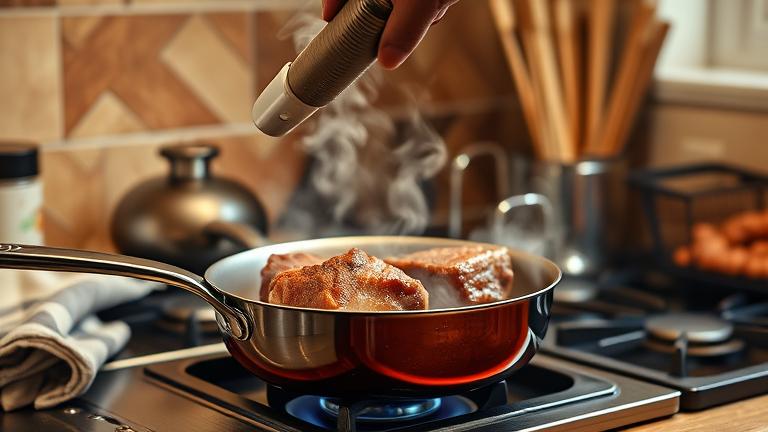 how do you get rid of water when cooking meat?
