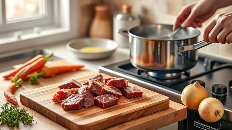 can you cook stew beef from frozen?
