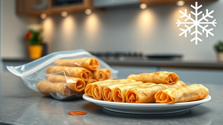 can i freeze cooked spring rolls?