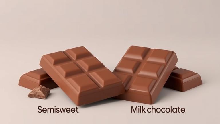 what is the difference between semisweet and milk chocolate?