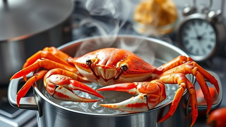 how long does it take for a crab to cook?