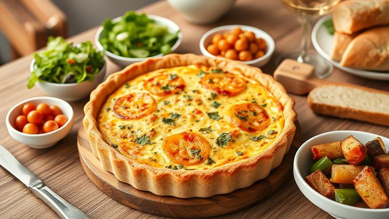 what is quiche usually served with?